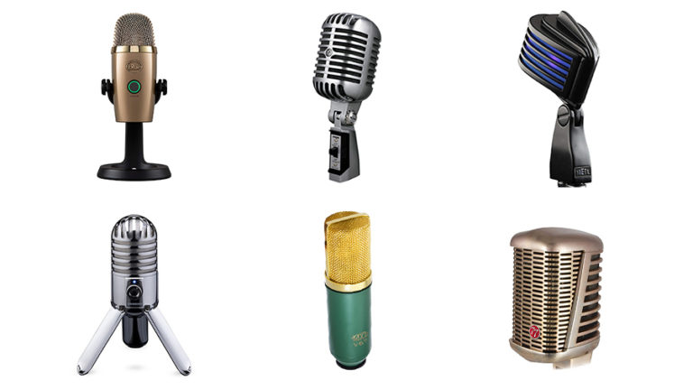 retro microphones