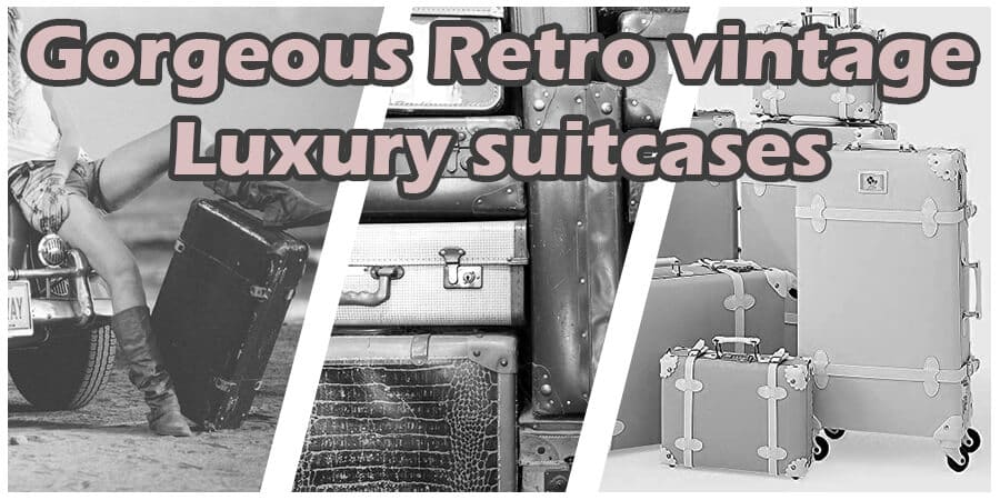 retro vintage luxury suitcases